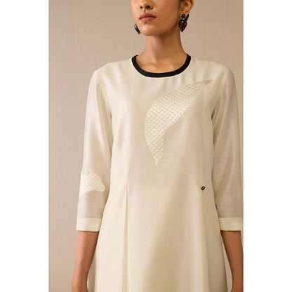 AMPM Ivory Dilkhush Kurta with Palazzo and Dupatta (Set of 3)