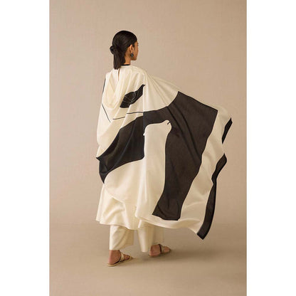 AMPM Ivory Dilkhush Kurta with Palazzo and Dupatta (Set of 3)