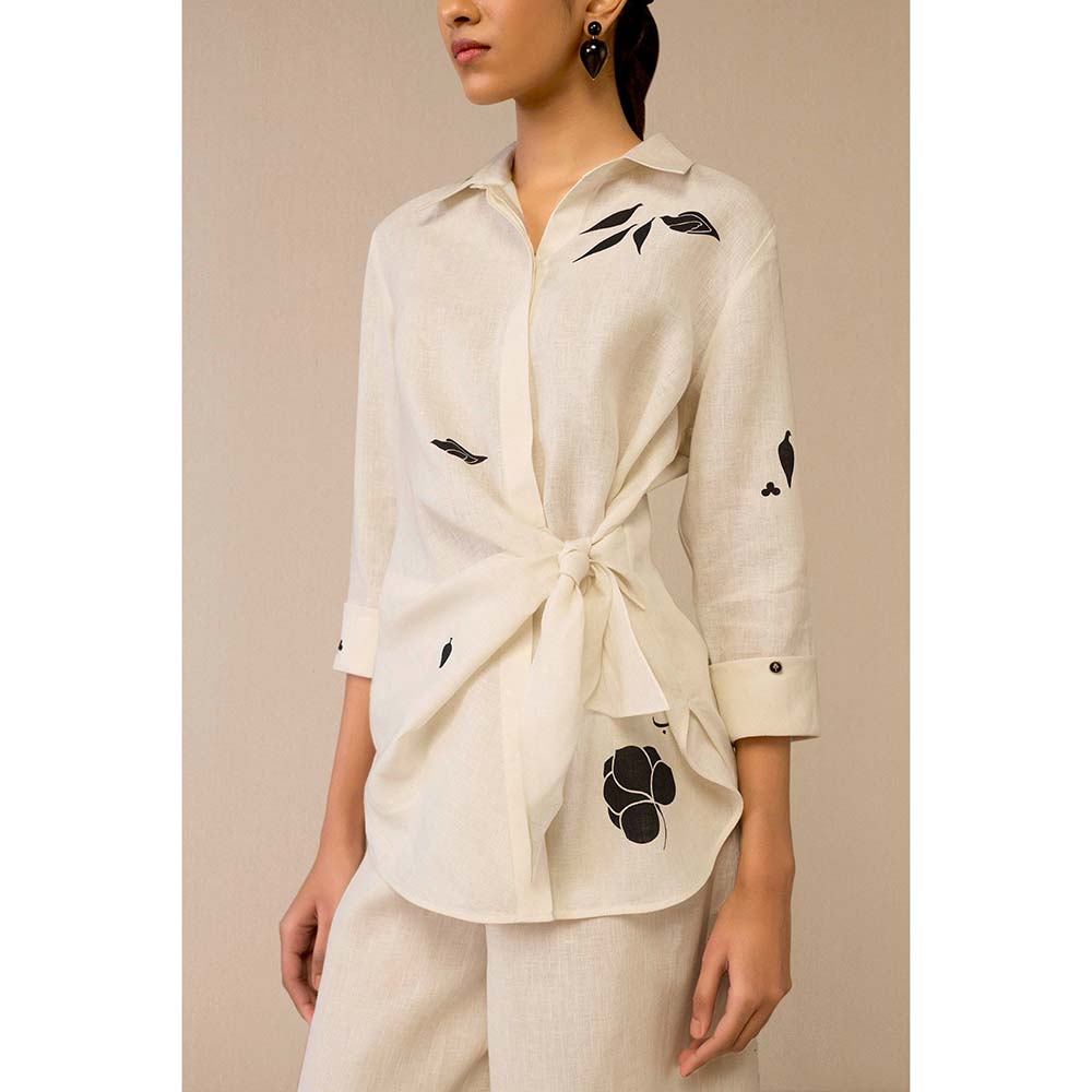 AMPM Ivory Dilara Shirt with Dhoti (Set of 2)