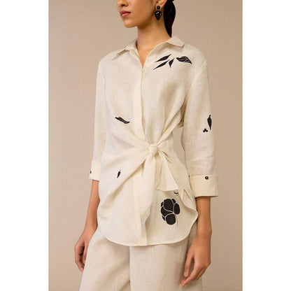 AMPM Ivory Dilara Shirt with Dhoti (Set of 2)