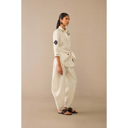 AMPM Ivory Dilara Shirt with Dhoti (Set of 2)