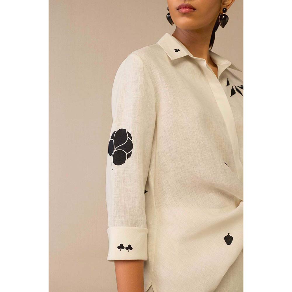 AMPM Ivory Dilara Shirt with Dhoti (Set of 2)