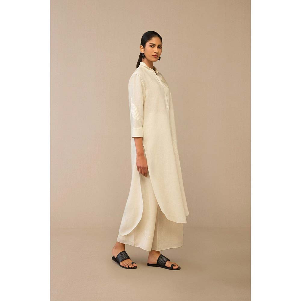AMPM Ivory Dilafrooz Kurta with Palazzo (Set of 2)
