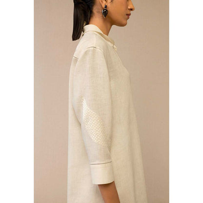 AMPM Ivory Dilafrooz Kurta with Palazzo (Set of 2)