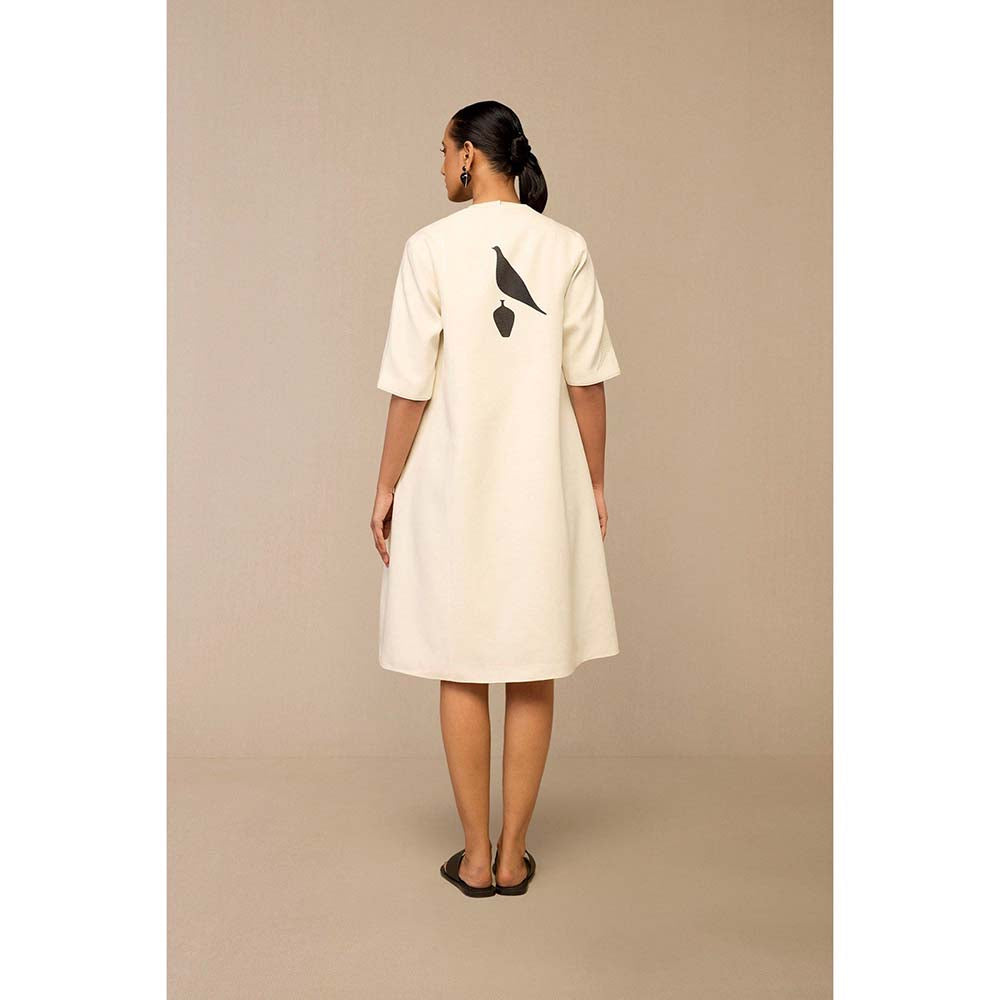 AMPM Ivory Dilzafer Jacket with Dress (Set of 2)