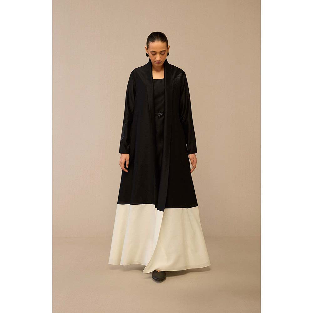 AMPM Black Dil-E-Zaar Jacket with Dress and Belt (Set of 3)