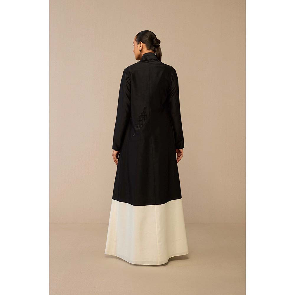 AMPM Black Dil-E-Zaar Jacket with Dress and Belt (Set of 3)