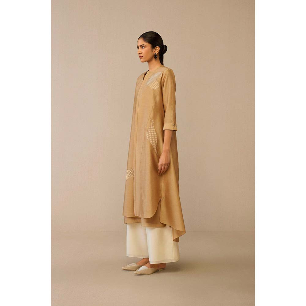 AMPM Beige Dilzan Jacket with Inner and Palazzo (Set of 3)