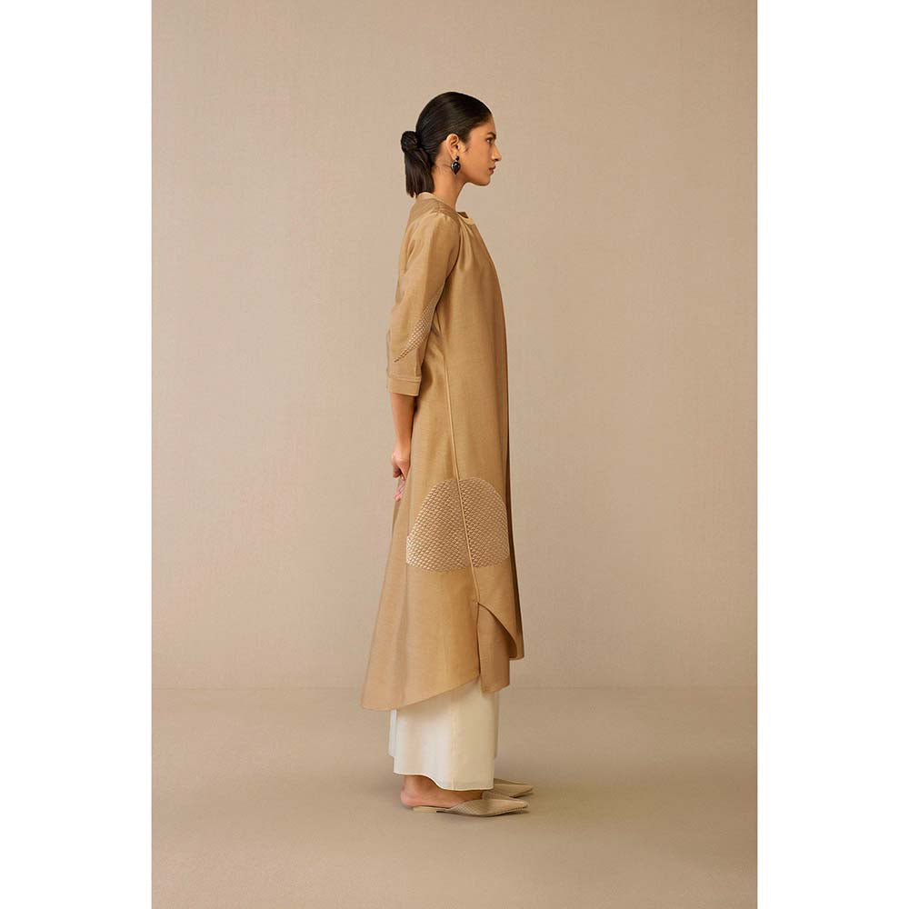 AMPM Beige Dilzan Jacket with Inner and Palazzo (Set of 3)