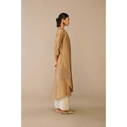 AMPM Beige Dilzan Jacket with Inner and Palazzo (Set of 3)