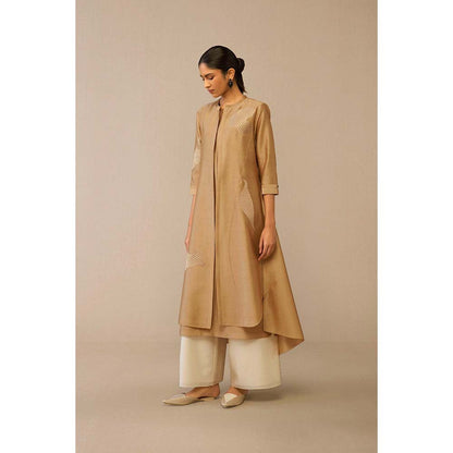 AMPM Beige Dilzan Jacket with Inner and Palazzo (Set of 3)