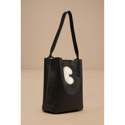 AMPM Black Dichasia Shoulder Bag with Pouch (Set of 2)