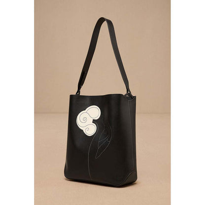 AMPM Black Dichasia Shoulder Bag with Pouch (Set of 2)