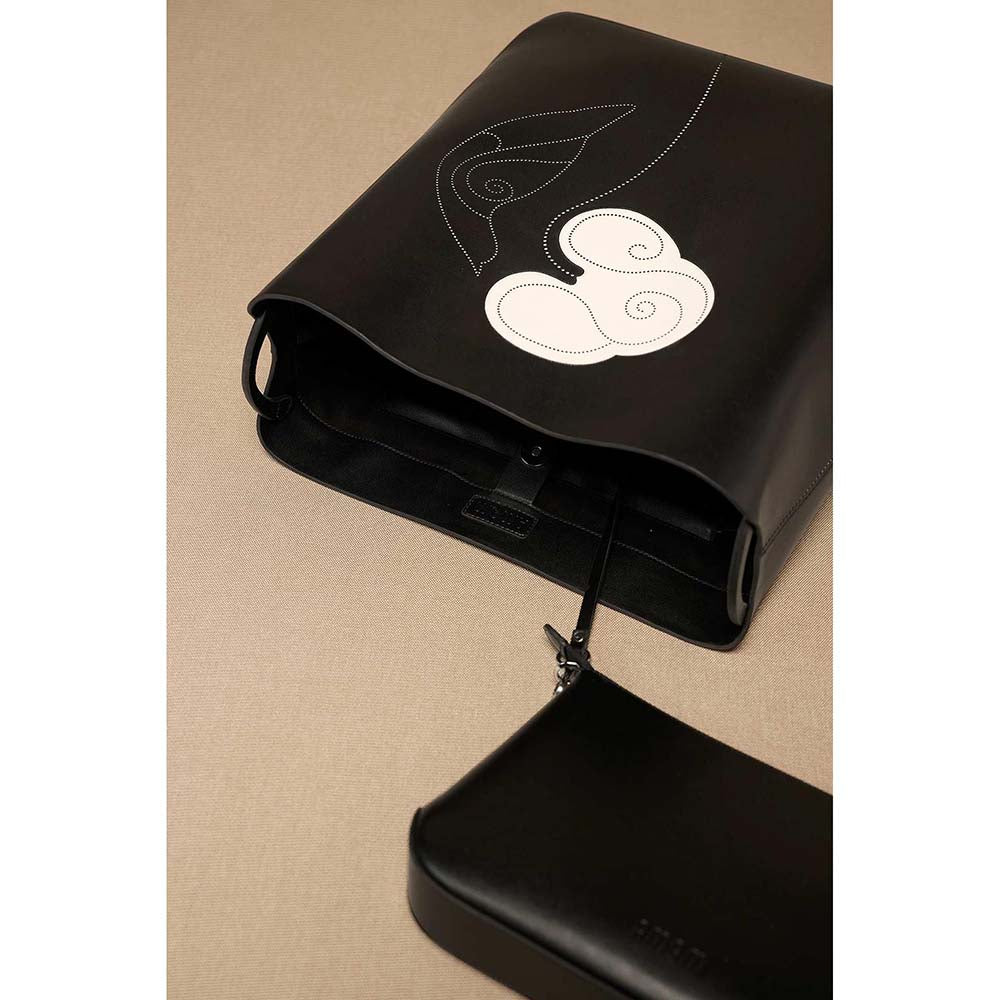 AMPM Black Dichasia Shoulder Bag with Pouch (Set of 2)