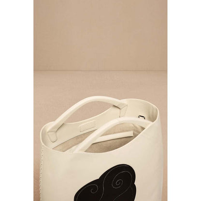 AMPM White Dilmeet Tote Bag with Detachable Straps