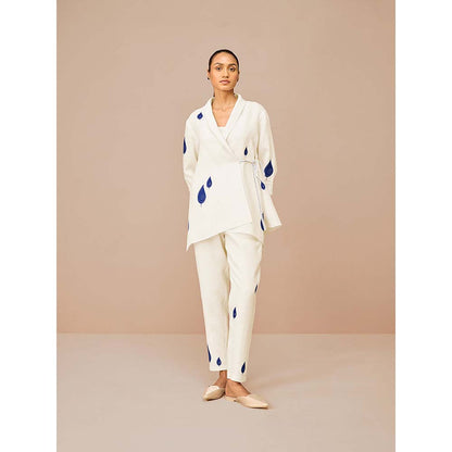 AMPM White Dahlia Printed Co-Ord (Set of 3)