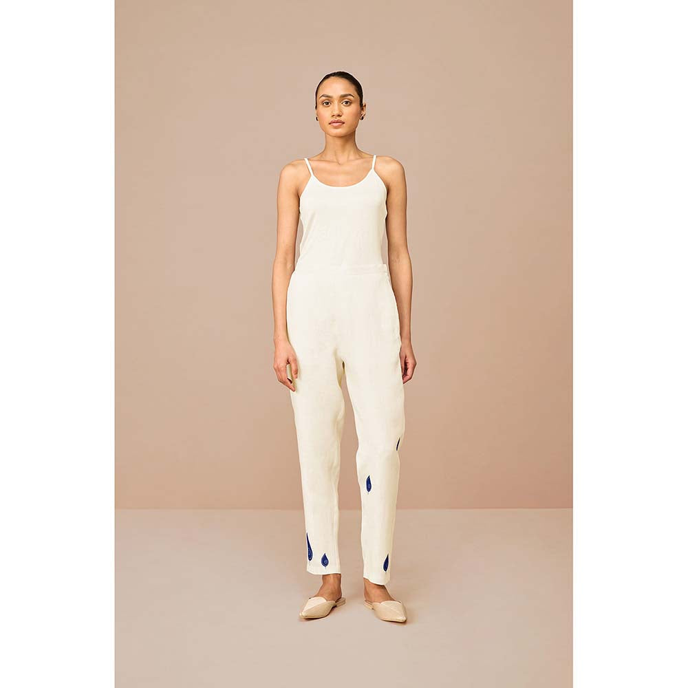 AMPM White Dahlia Printed Co-Ord (Set of 3)