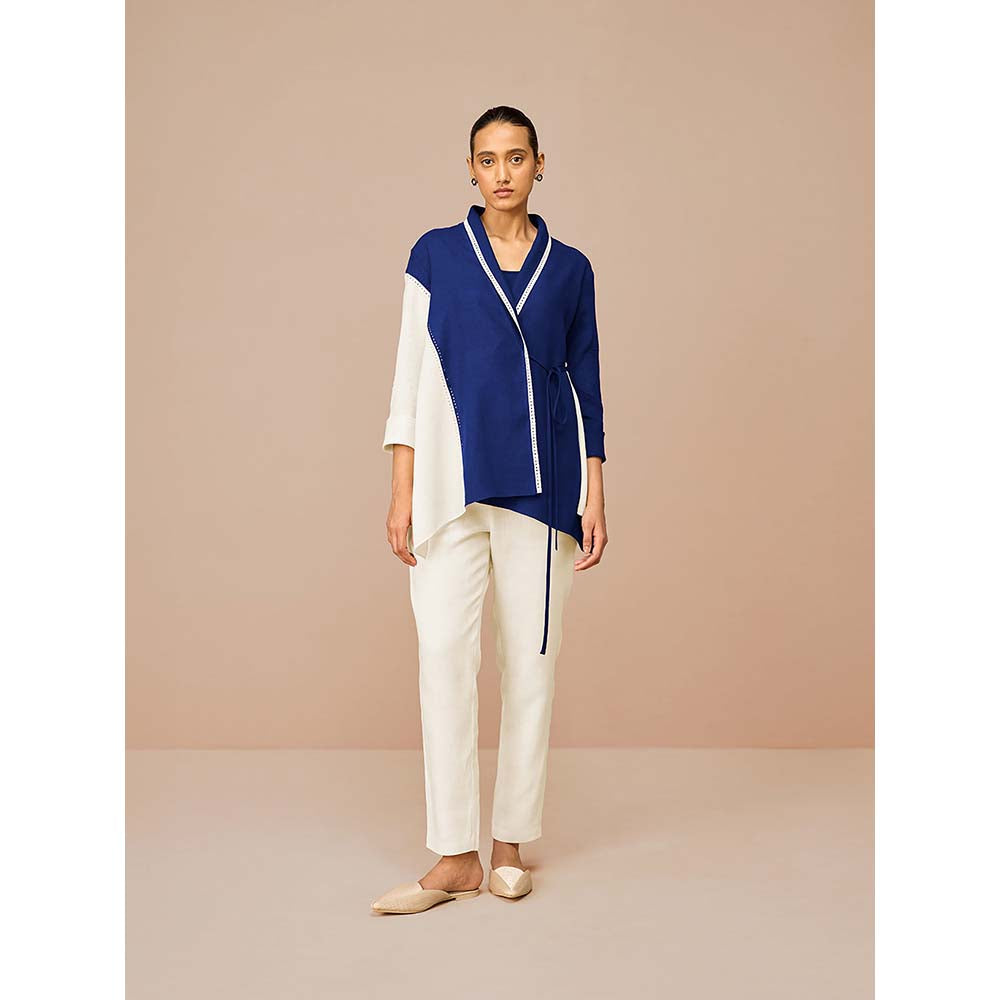 AMPM Blue Beia Colorblock Co-Ord (Set of 3)