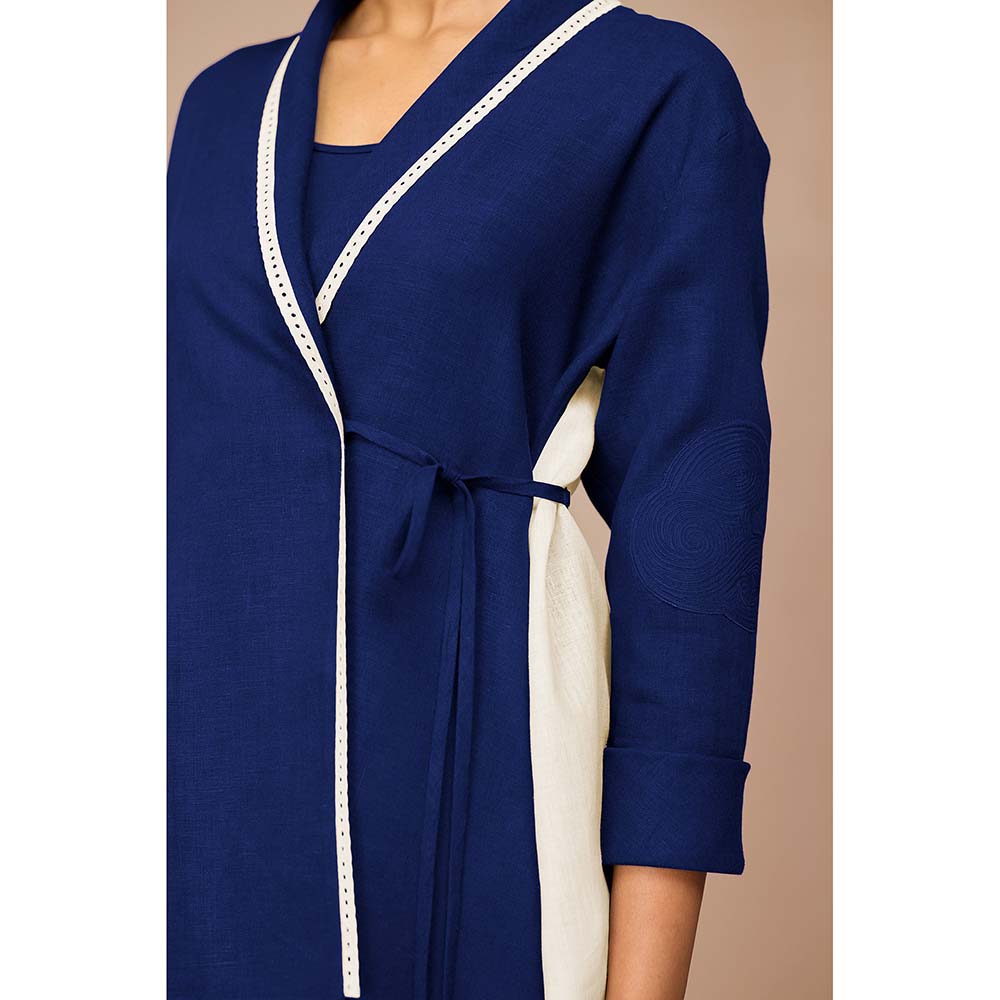 AMPM Blue Beia Colorblock Co-Ord (Set of 3)