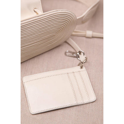 AMPM Nesara Ivory Bucket Bag