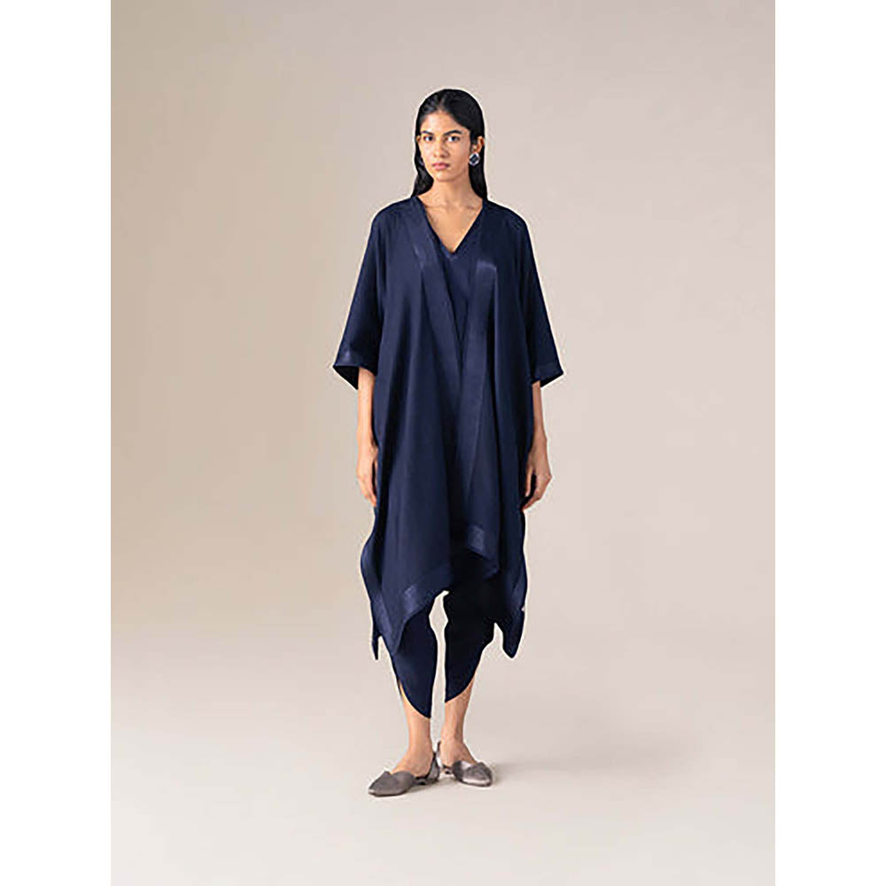 AMPM Women Navy Blue Wool Cape