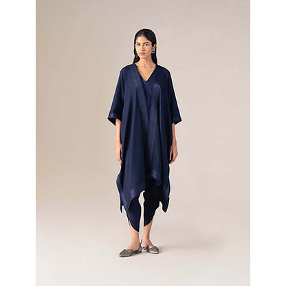 AMPM Women Navy Blue Wool Cape