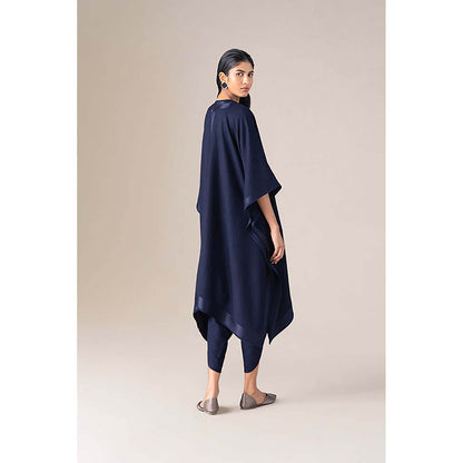AMPM Women Navy Blue Wool Cape