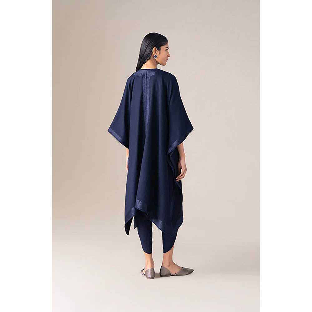 AMPM Women Navy Blue Wool Cape