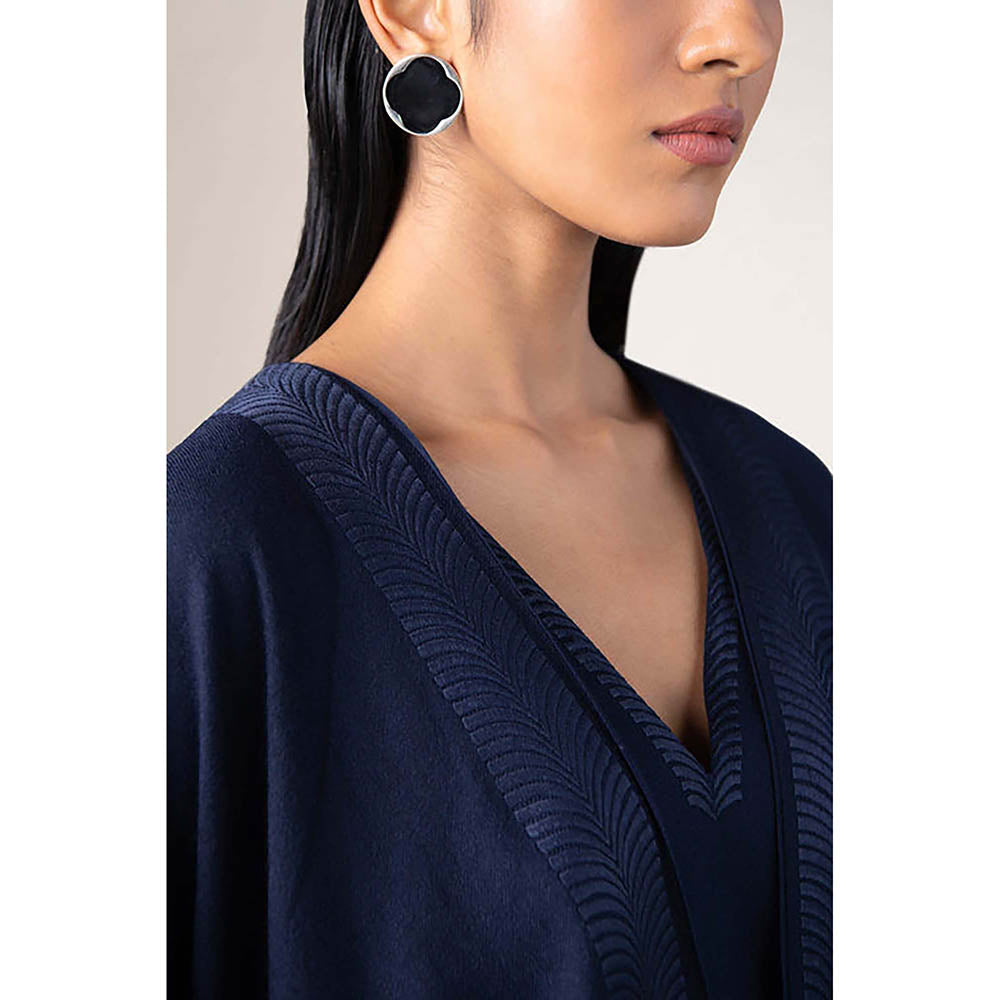 AMPM Women Navy Blue Wool Cape