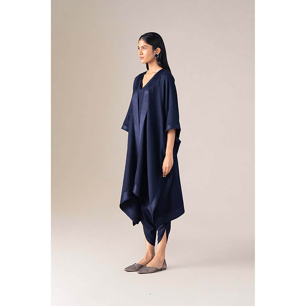 AMPM Women Navy Blue Wool Cape