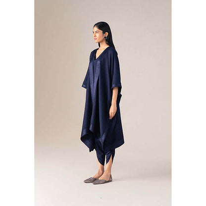 AMPM Women Navy Blue Wool Cape