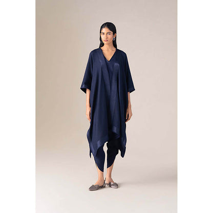 AMPM Women Navy Blue Wool Cape