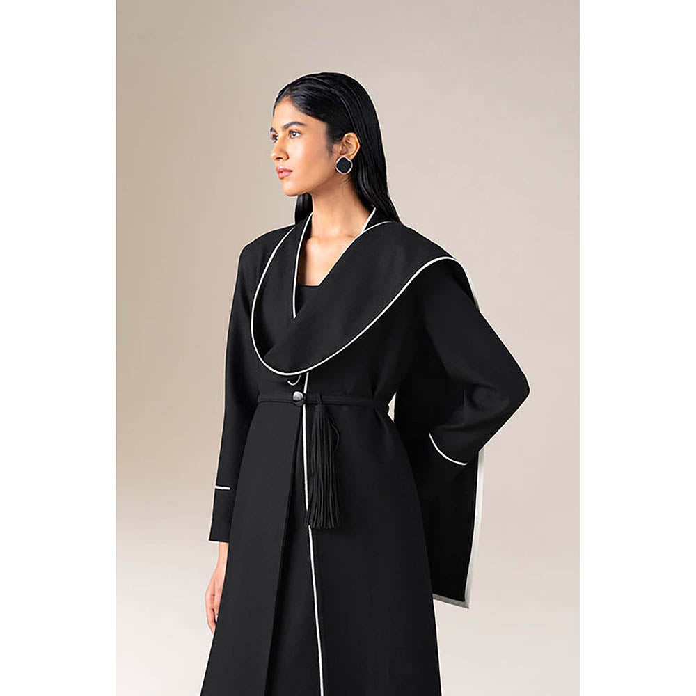AMPM Soraya Black Jacket Top with Palazzo and Belt