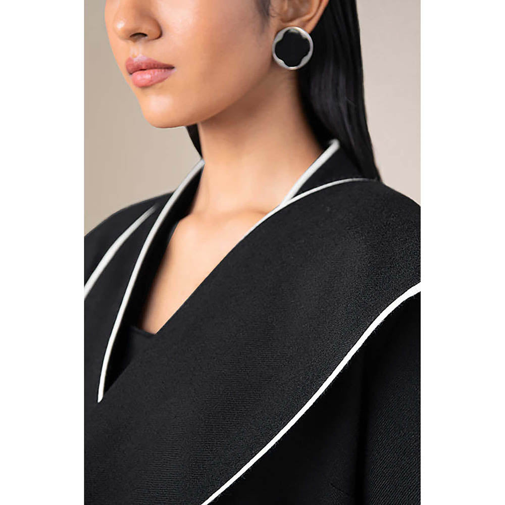 AMPM Soraya Black Jacket Top with Palazzo and Belt