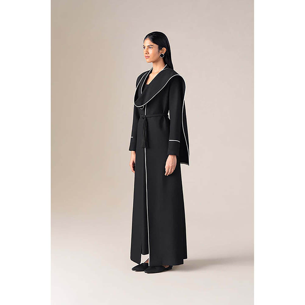 AMPM Soraya Black Jacket Top with Palazzo and Belt