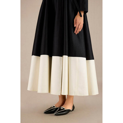 AMPM Black V-Neck Colorblock Maxi Dress