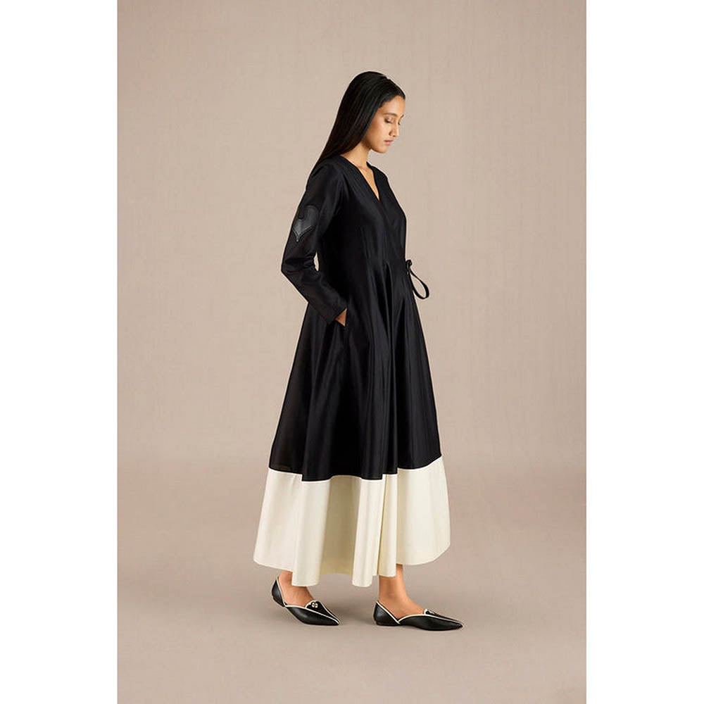 AMPM Black V-Neck Colorblock Maxi Dress