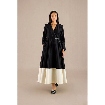 AMPM Black V-Neck Colorblock Maxi Dress