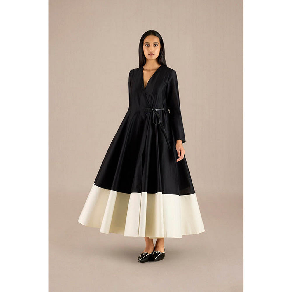 AMPM Black V-Neck Colorblock Maxi Dress