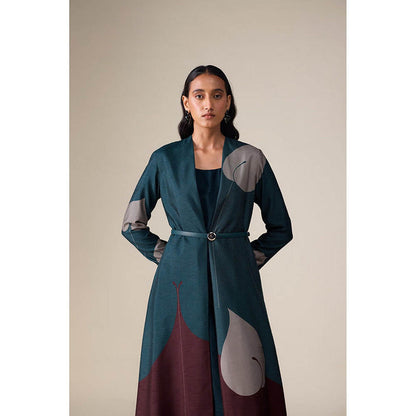 AMPM Multi-Colour Square Neck Floral Abaya Dress