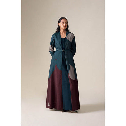 AMPM Multi-Colour Square Neck Floral Abaya Dress