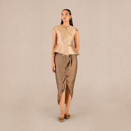 AMPM Metallic Brocade Solid Coat