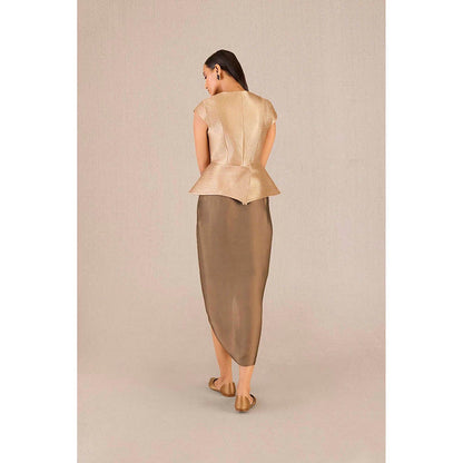 AMPM Metallic Brocade Solid Coat