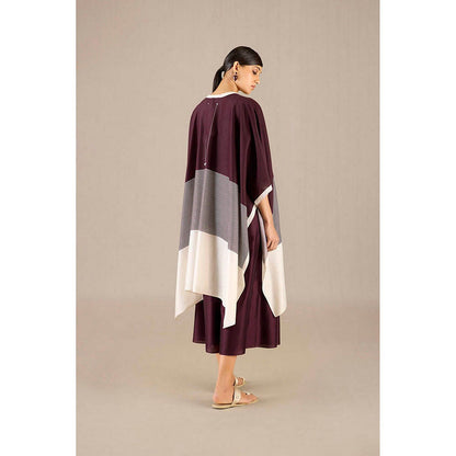 AMPM Multi-Color Chanderi Colorblock Cape