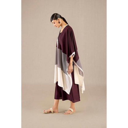AMPM Multi-Color Chanderi Colorblock Cape
