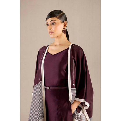 AMPM Multi-Color Chanderi Colorblock Cape