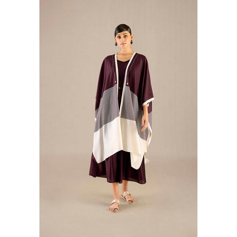 AMPM Multi-Color Chanderi Colorblock Cape