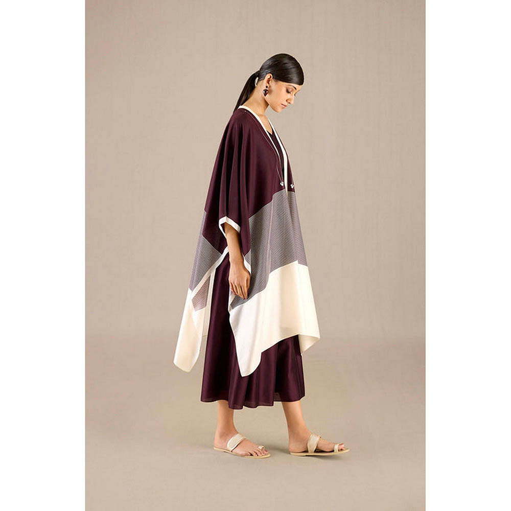 AMPM Multi-Color Chanderi Colorblock Cape