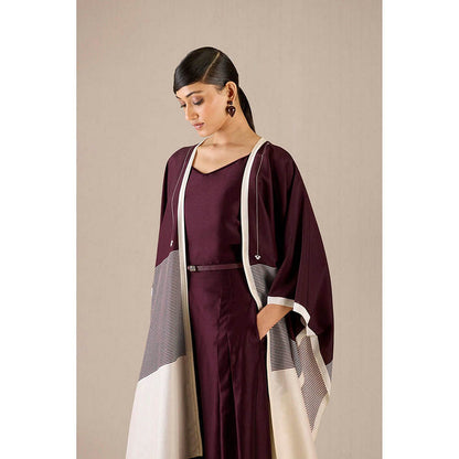 AMPM Multi-Color Chanderi Colorblock Cape