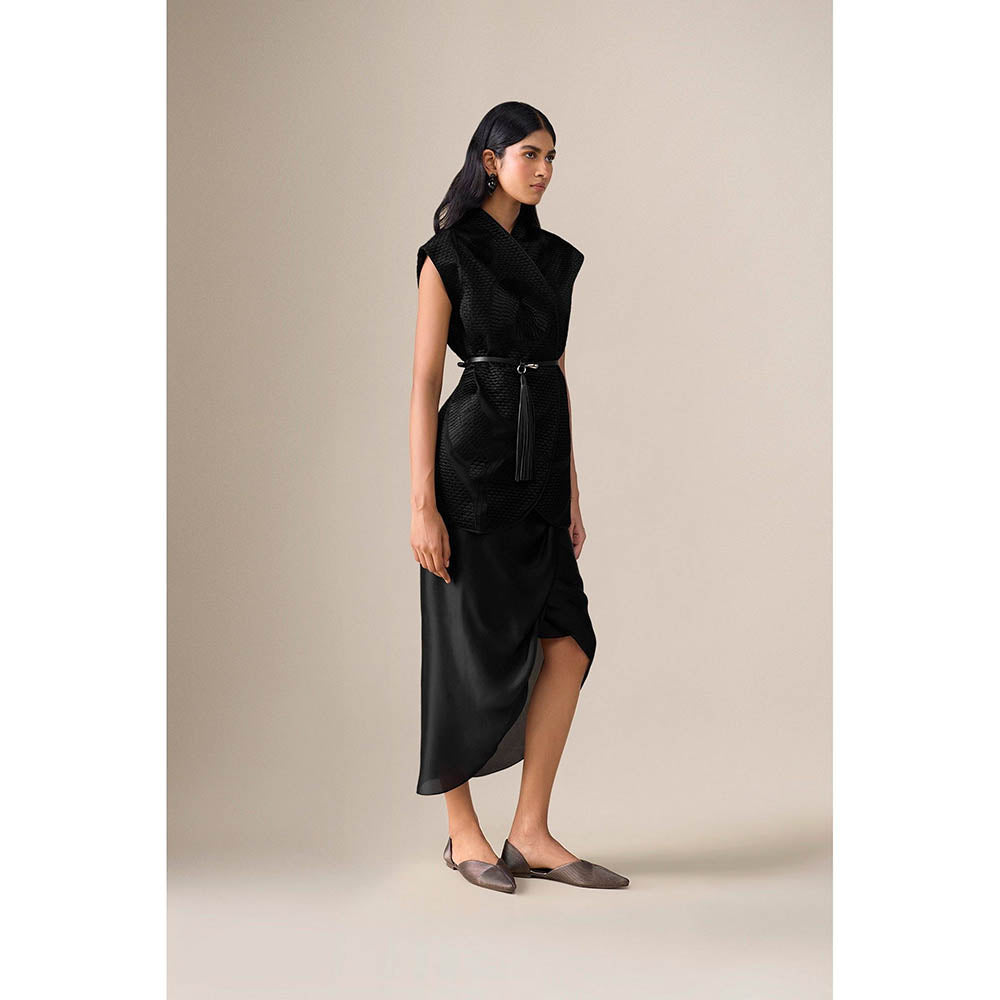 AMPM Selah Black Jacket with Skirt and Belt